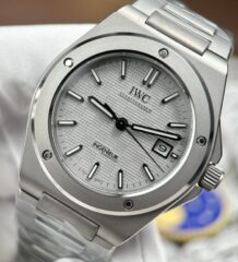 IWC Ingenieur Imitation Watches Silver Dial Metal Strap V7 Factory 40mm