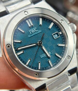 IWC Ingenieur Replica Watches Blue Dial Automatic Movement V7 Factory 40mm