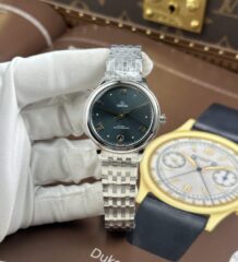 Omega De Ville Prestige Imitation Watches Cyan Blue Dial Automatic Movement 34mm