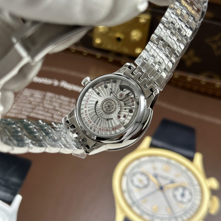 Omega De Ville Prestige Imitation Watches Cyan Blue Dial Automatic Movement 34mm