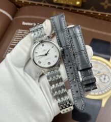Omega De Ville Prestige Imitation Watches White Dial With Scratched Pattern 34mm