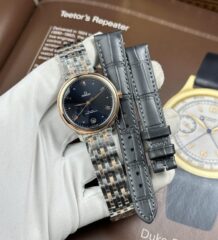 Omega De Ville Prestige Imitation Watches Women Blue Dial Swiss Automatic Movement 34mm