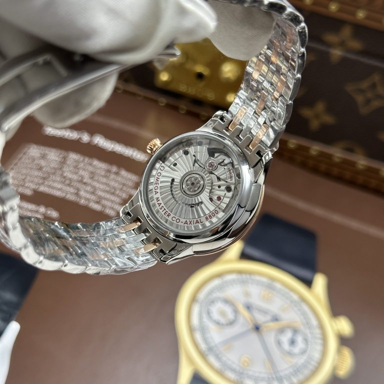 Omega De Ville Prestige Imitation Watches Women Blue Dial Swiss Automatic Movement 34mm