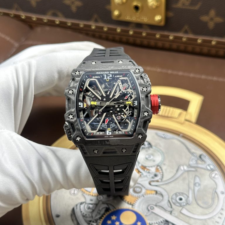 Richard Mille RM 35-03 Rafael Nadal Knock Off Watches Case Carbon TPT Black 43.2x50mm