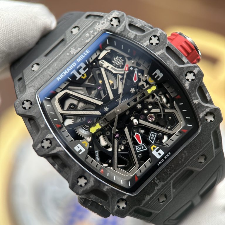Richard Mille RM 35-03 Rafael Nadal Knock Off Watches Case Carbon TPT Black 43.2x50mm