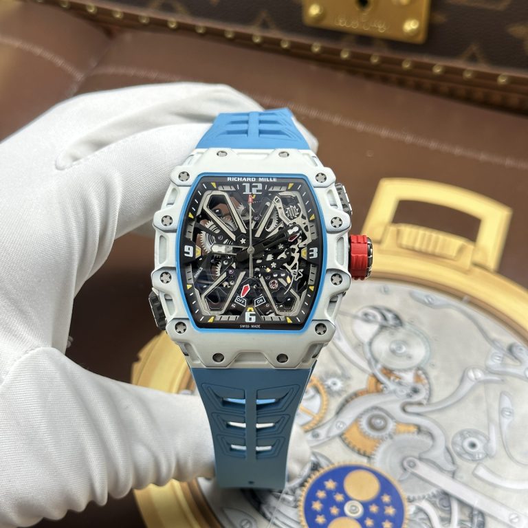 Richard Mille RM 35-03 Rafael Nadal Replica Watches Case Carbon TPT White 43.2x50mm