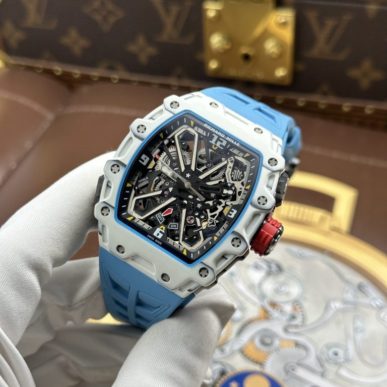 Richard Mille RM 35-03 Rafael Nadal Replica Watches Case Carbon TPT White 43.2x50mm