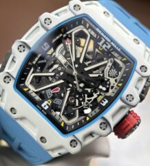 Richard Mille RM 35-03 Rafael Nadal Replica Watches Case Carbon TPT White 43.2x50mm