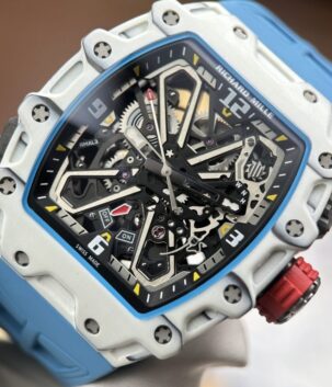 Richard Mille RM 35-03 Rafael Nadal Replica Watches Case Carbon TPT White 43.2x50mm