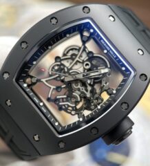 Richard Mille RM055 Black Imitation Watches Case Ceramic Rubber Strap ZF 49.9×42.7mm