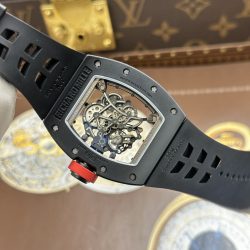 Richard Mille RM055 Knock Off Watches Case Black Ceramic ZF Factory 49.9×42.7mm