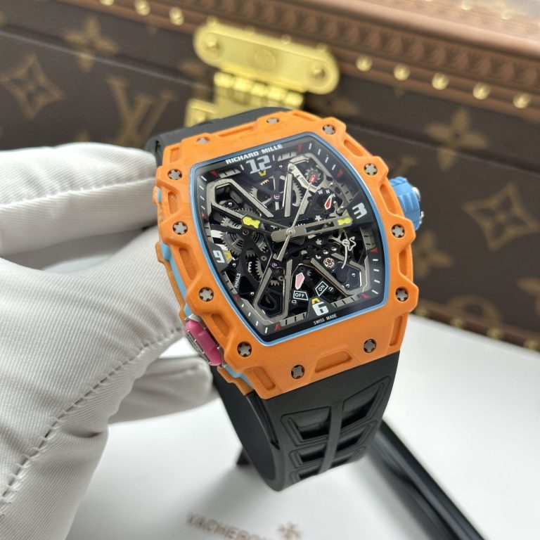 Richard Mille Replica Watches RM35-03 Rafael Nadal Salmon Case Quartz TPT 43.2x50mm