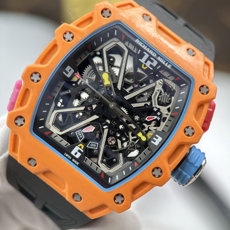 Richard Mille Replica Watches RM35-03 Rafael Nadal Salmon Case Quartz TPT 43.2x50mm
