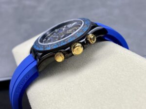 Rolex Daytona By Blaken Fake Watches Skeleton Dial Rubber Strap Blue 40mm