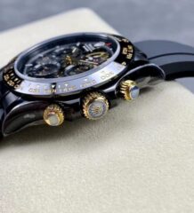 Rolex Daytona By Blaken Replica Watches Skeleton Dial Rubber Strap 40mm