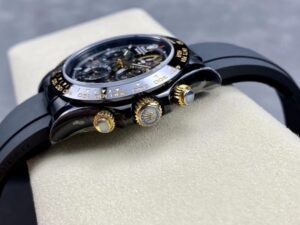 Rolex Daytona By Blaken Replica Watches Skeleton Dial Rubber Strap 40mm