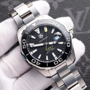 Tag Heuer Aquarace Replica Watch Black Dial Metal Strap 41mm