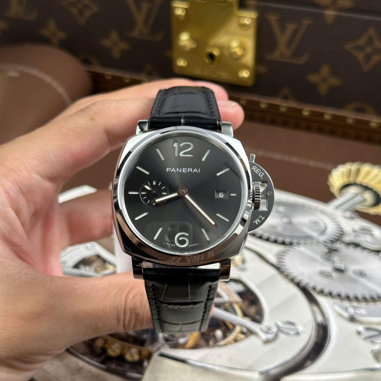 Panerai Luminor Due PAM1250 Knock Off Watches Gray Dial Leather Strap VS Factory 42mm