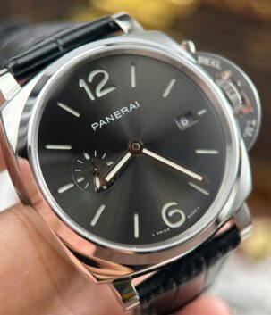 Panerai Luminor Due PAM1250 Knock Off Watches Gray Dial Leather Strap VS Factory 42mm