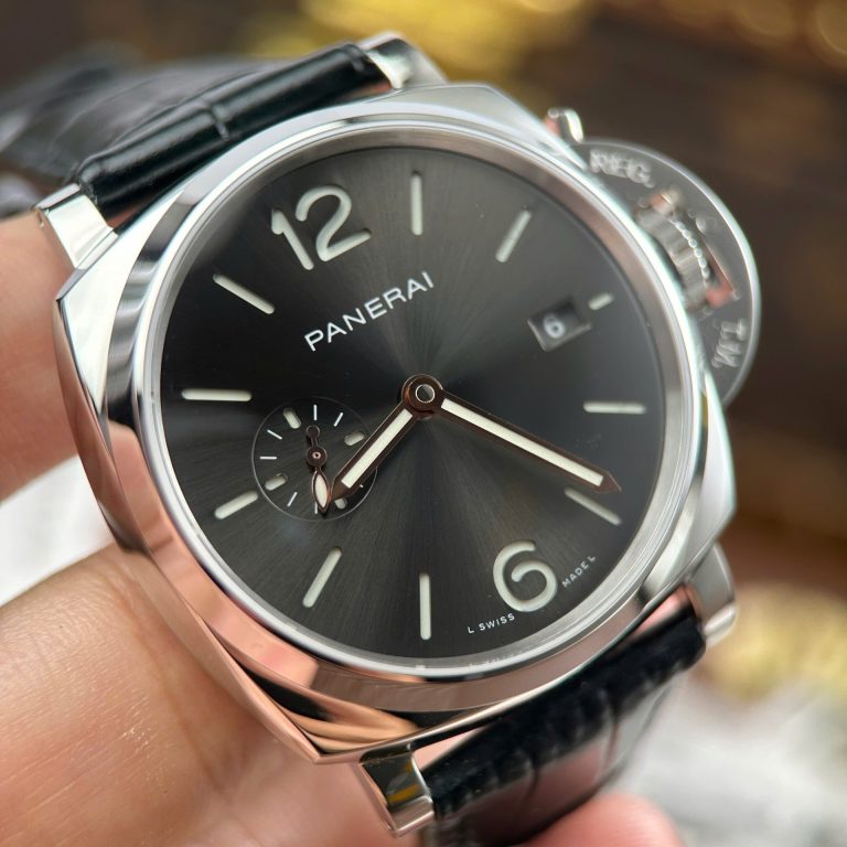 Panerai Luminor Due PAM1250 Knock Off Watches Gray Dial Leather Strap VS Factory 42mm