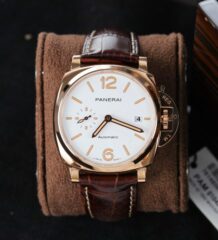 Panerai Luminor PAM01042 Knock Off Watches White Dial Leather Strap VS Factory 42mm