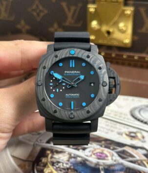 Panerai Submersible Carbotech PAM01616 Good Imitation Watches Black Dial Rubber Strap VS Factory 47mm