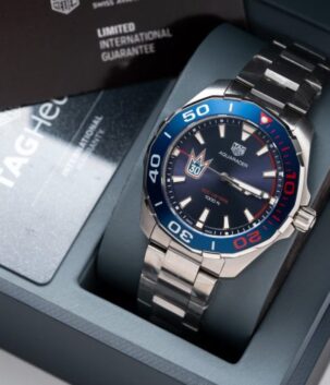 Tag Heuer Fake Watch Aquaracer Henrik Lundqvist Blue Dial 43mm