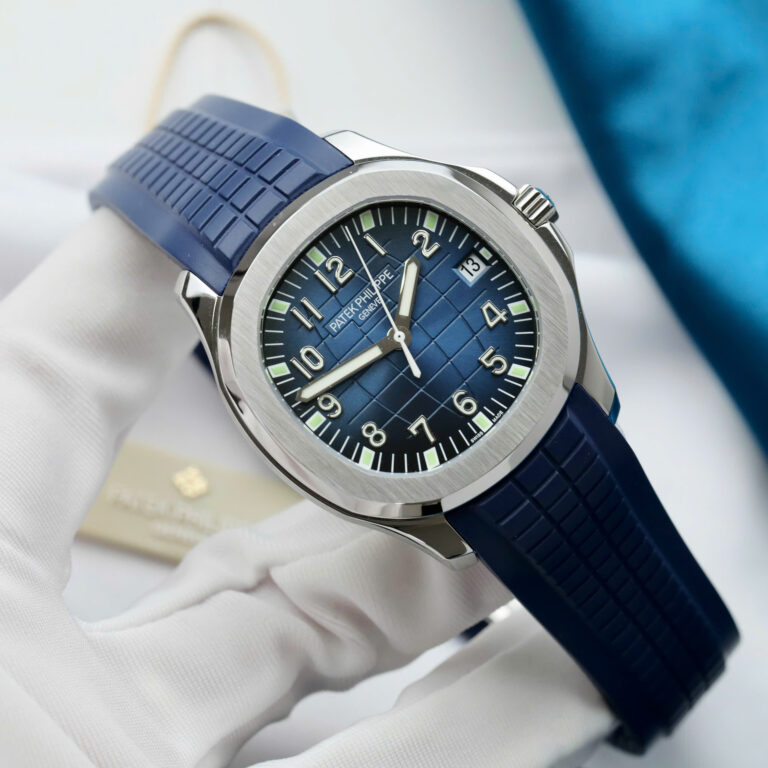 Patek Philippe Aquanaut 5167 Fake Watch Blue Dial Rubber Strap PPF Factory 40mm