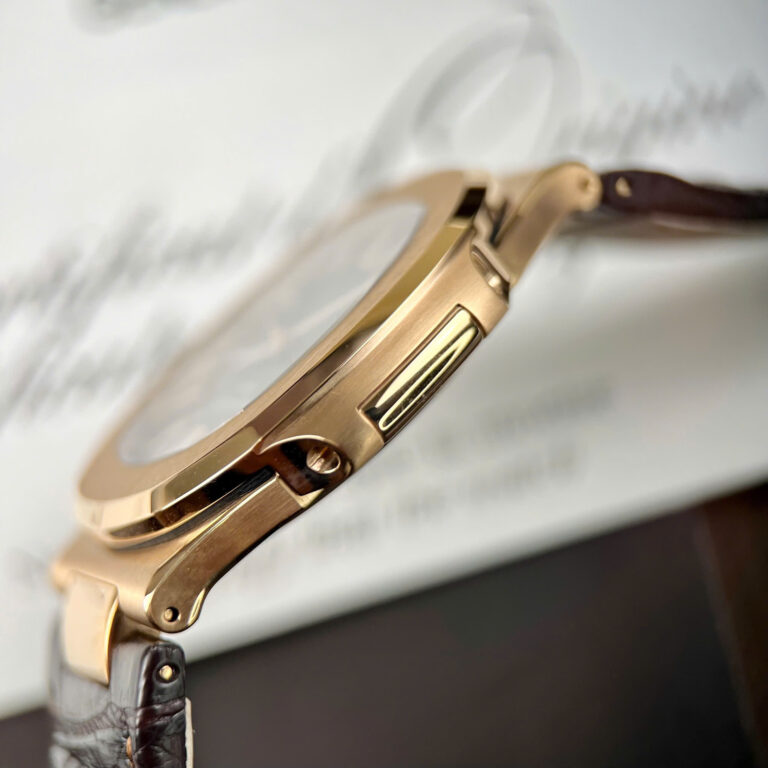 Patek Philippe Nautilus 5711 Replica Watch Gray Dial Leather Strap 3K Factory 40mm - Image 7